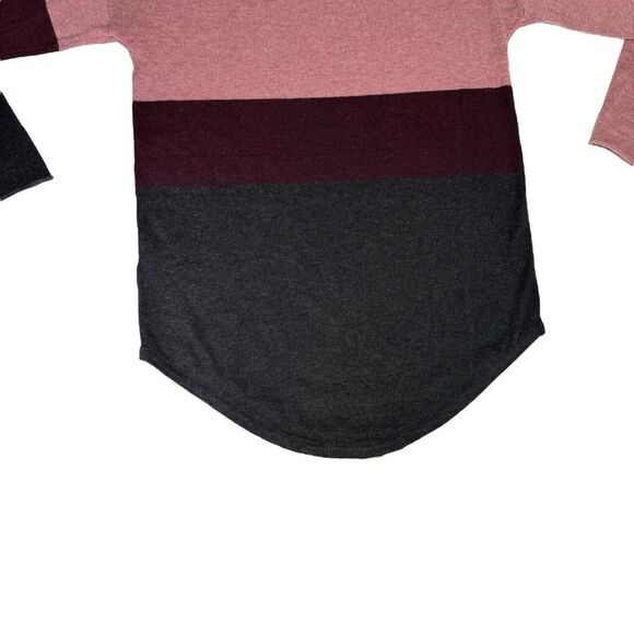 Smartwool Size XS Women's Shadow Pine Crew Sweater Pink Gray Colorblock - Picture 12 of 13